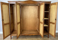 Wardrobe Vintage French Louis XVI Style Oak Four Door Carved Armoire LOT 613111