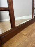 Mirror Antique French Oak Wall Mirror Bevelled Large Glass Wall Frame LOT 63705