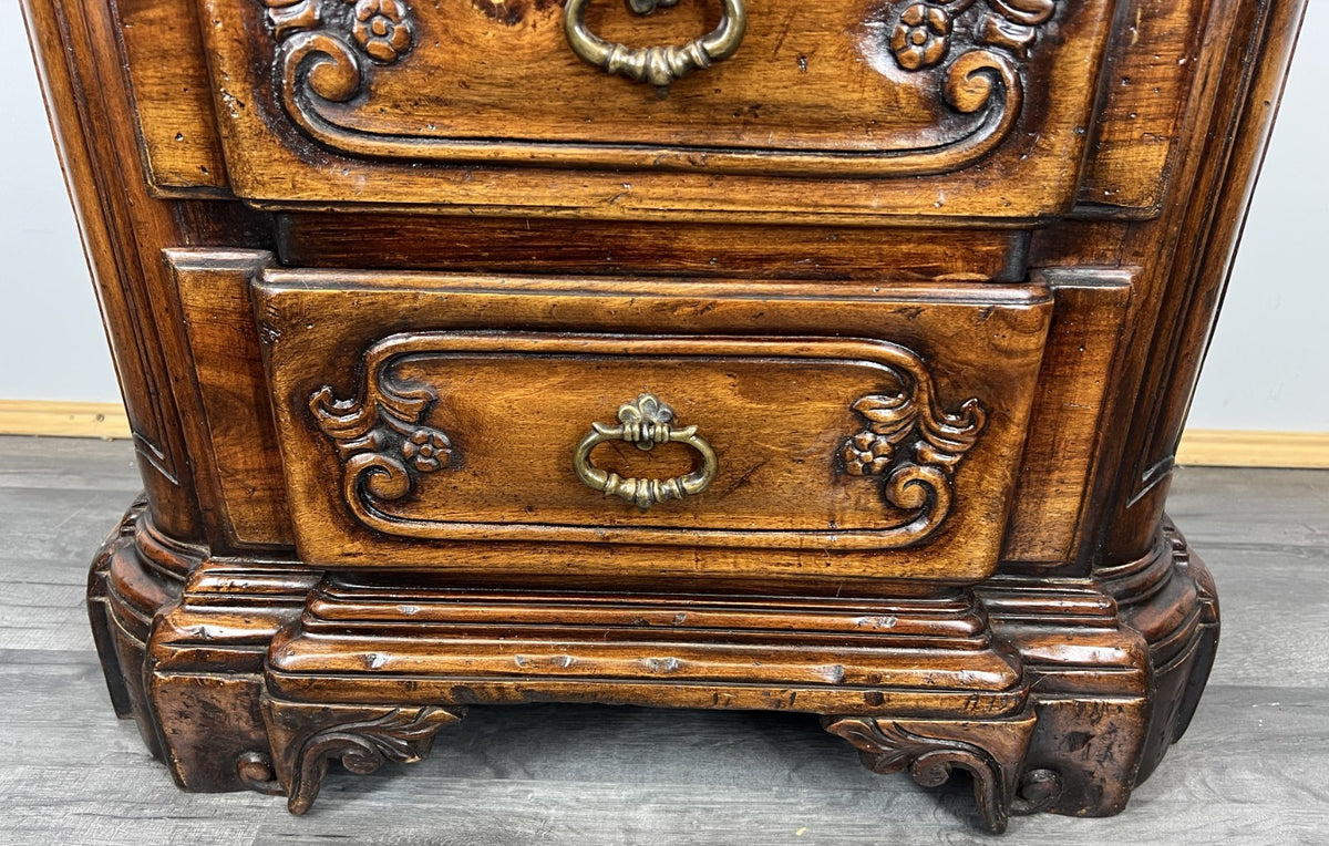 Bedside Tables Vintage French Style Nightstands Cabinets 3 Drawers LOT 4297