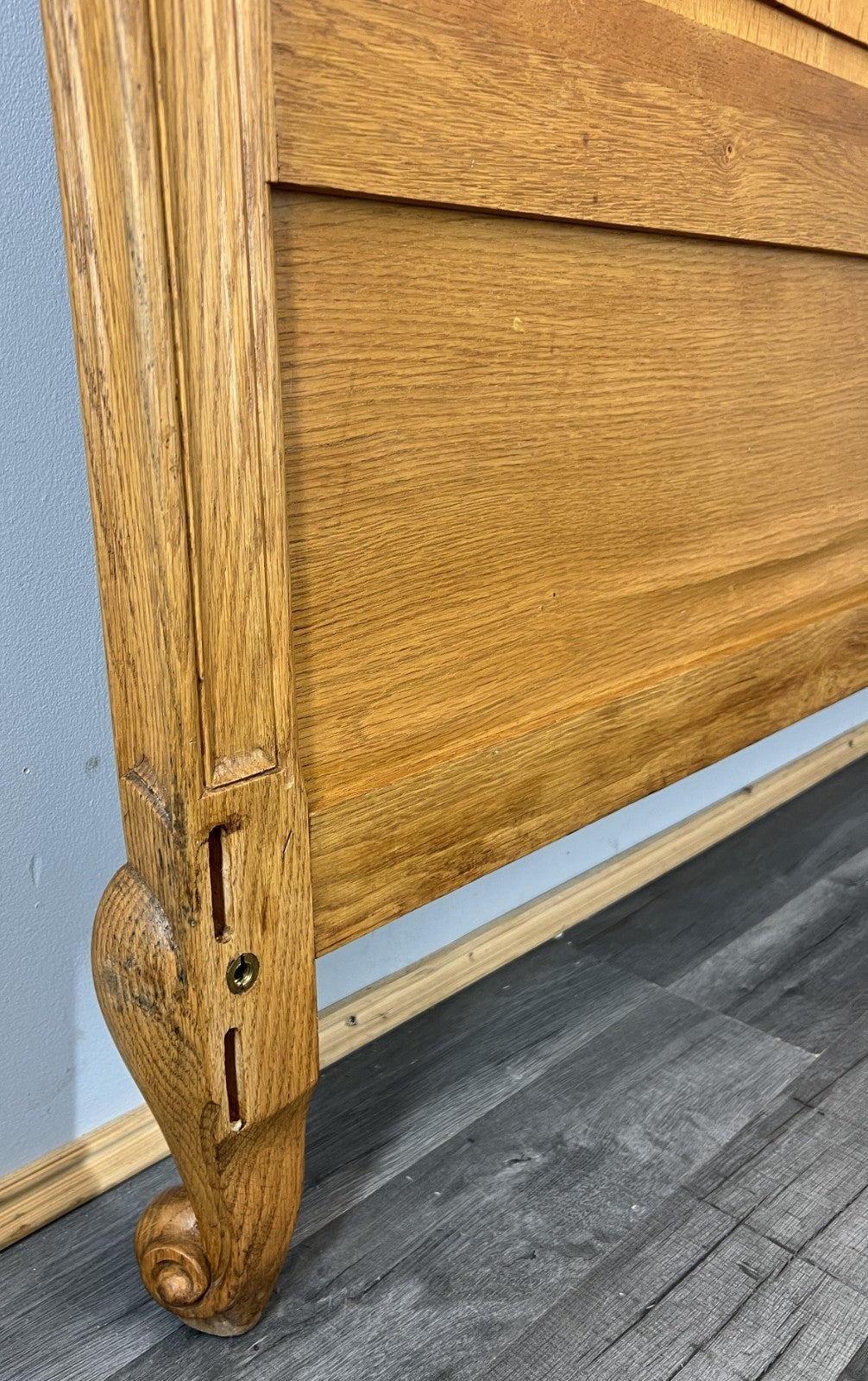 Headboard Vintage French Louis XVI for Double Bed Oak Carved Headboard LOT 45952