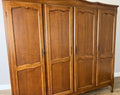 Wardrobe Vintage French Louis XVI Style Oak Four Door Carved Armoire LOT 61313