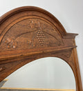 Wall Mirror Antique French Style Oak Carved Floral Decorative Frame LOT 38494