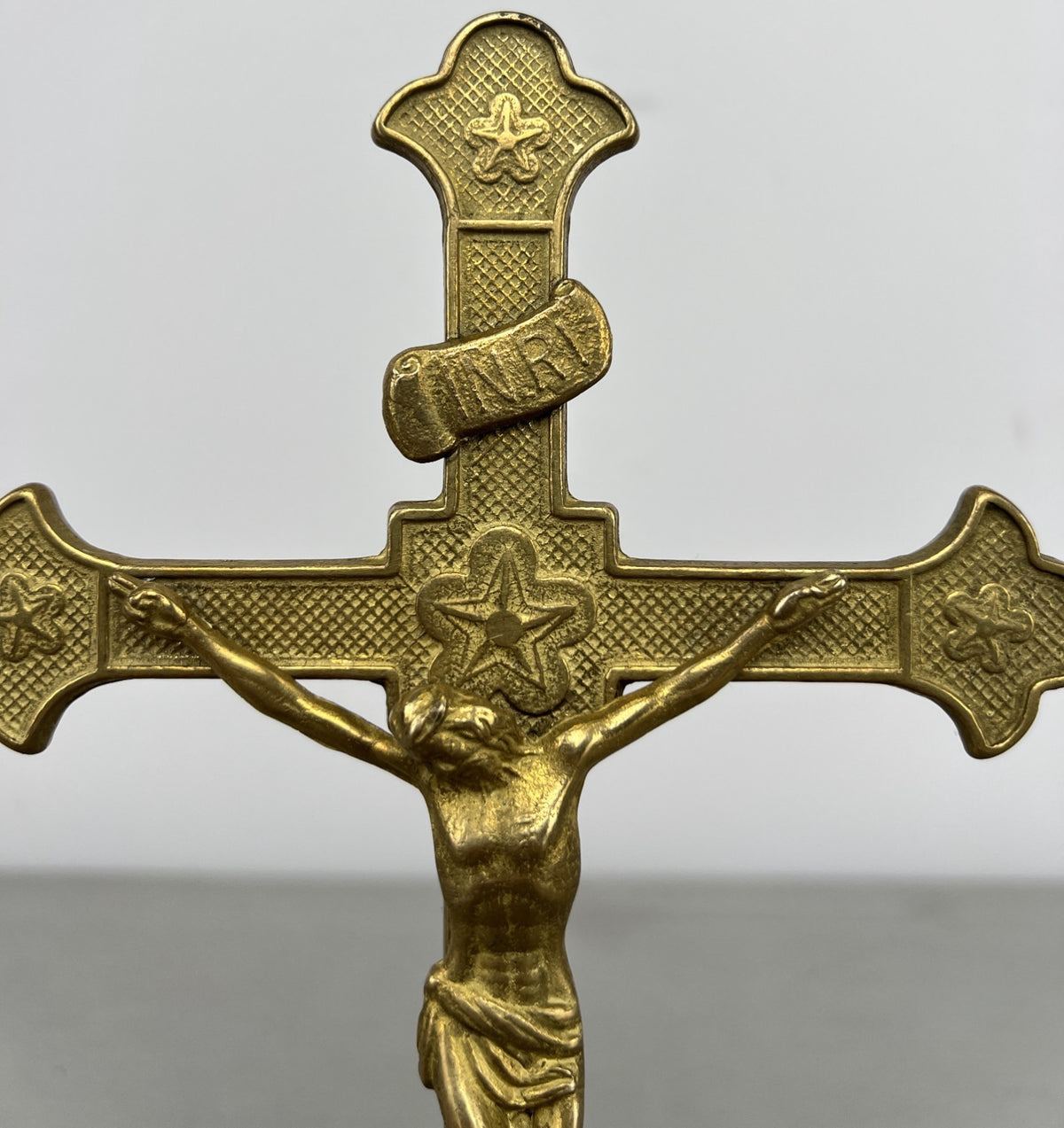 Crucifix Vintage French Style Jesus Christ Standing Religious Cross LOT 64274