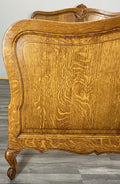 Bed Vintage French Louis XVI Double Bed Frame Oak Carved Headboard LOT 45884