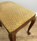 Footstool Vintage French Louis Style Oak Upholstered Stool Bench LOT 48638