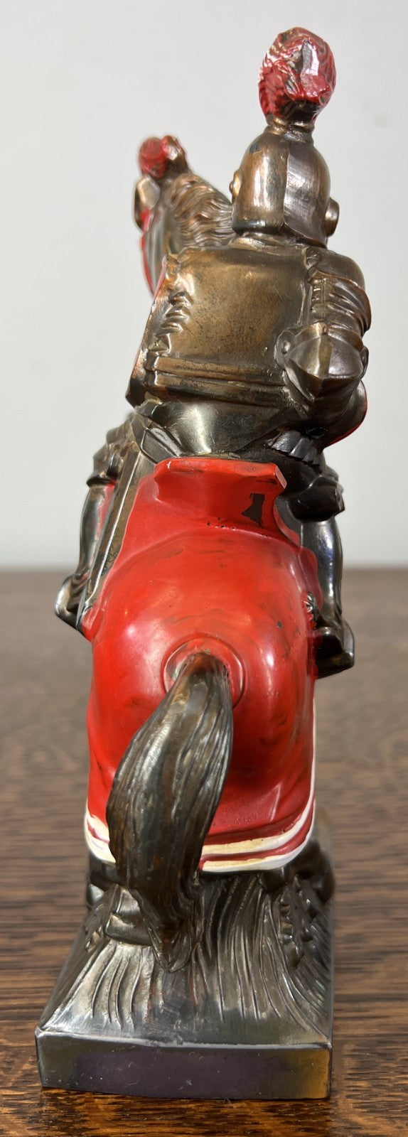 Figurine Vintage French Style Knight on Horse Metal Sculpture LOT 47579