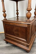 Bedside Table Antique French Walnut Marble Top Cabinet Nightstand LOT 444915