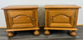 Pair of Bedside Tables Vintage French Style Cabinets Carved Cupboards LOT 17861