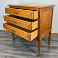 Chest of Drawers Vintage French Louis XVI Style Oak Carved Cabinet LOT 37738