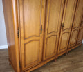 Wardrobe Vintage French Louis XVI Style Five Door Carved Armoire LOT 49905