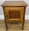Pair of Bedside Tables Vintage French Louis Oak Nightstands Cabinets LOT 62264