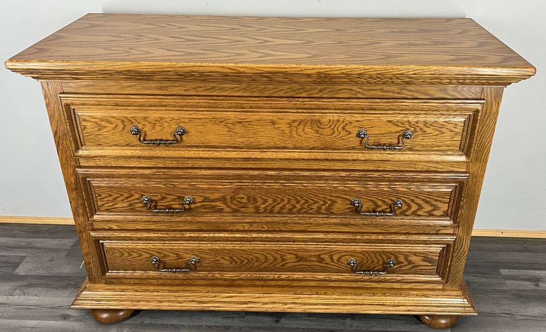 Chest of Drawers Vintage French 3 Drawers Cabinet with Brass Handles LOT 44750