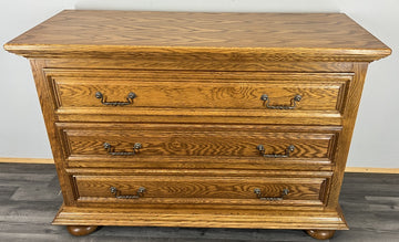 Chest of Drawers Vintage French 3 Drawers Cabinet with Brass Handles LOT 44750