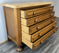 Chest of Drawers Vintage French Style Marble Top 5 Drawers Cabinet LOT 451411