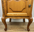 Bedside Table Vintage French Louis Style Oak Nightstand Carved Cabinet LOT 63054