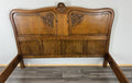 Bed Vintage French Louis XVI Double Bed Frame Oak Carved Headboard LOT 45876