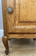 Pair of Bedside Tables Vintage French Louis Oak Nightstands Cabinets LOT 62175