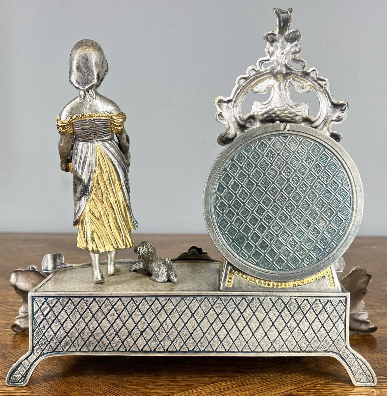 Lancini Imperial Ormolu Gilt Brass Mantle Clock with Candelabras  LOT 464112