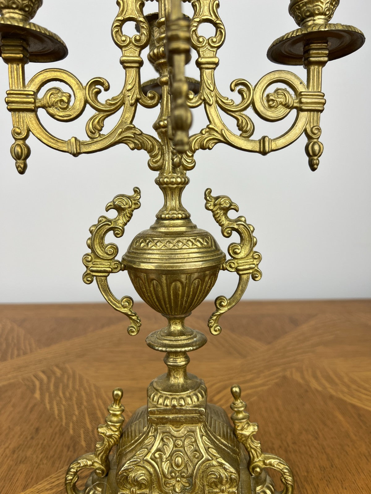 Pair of Candelabras Vintage French Style 5 Arm Ornate Candle Holders LOT 60604