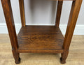 Bedside Table Antique French Style Marble Top Oak Cabinet Nightstand LOT 62445