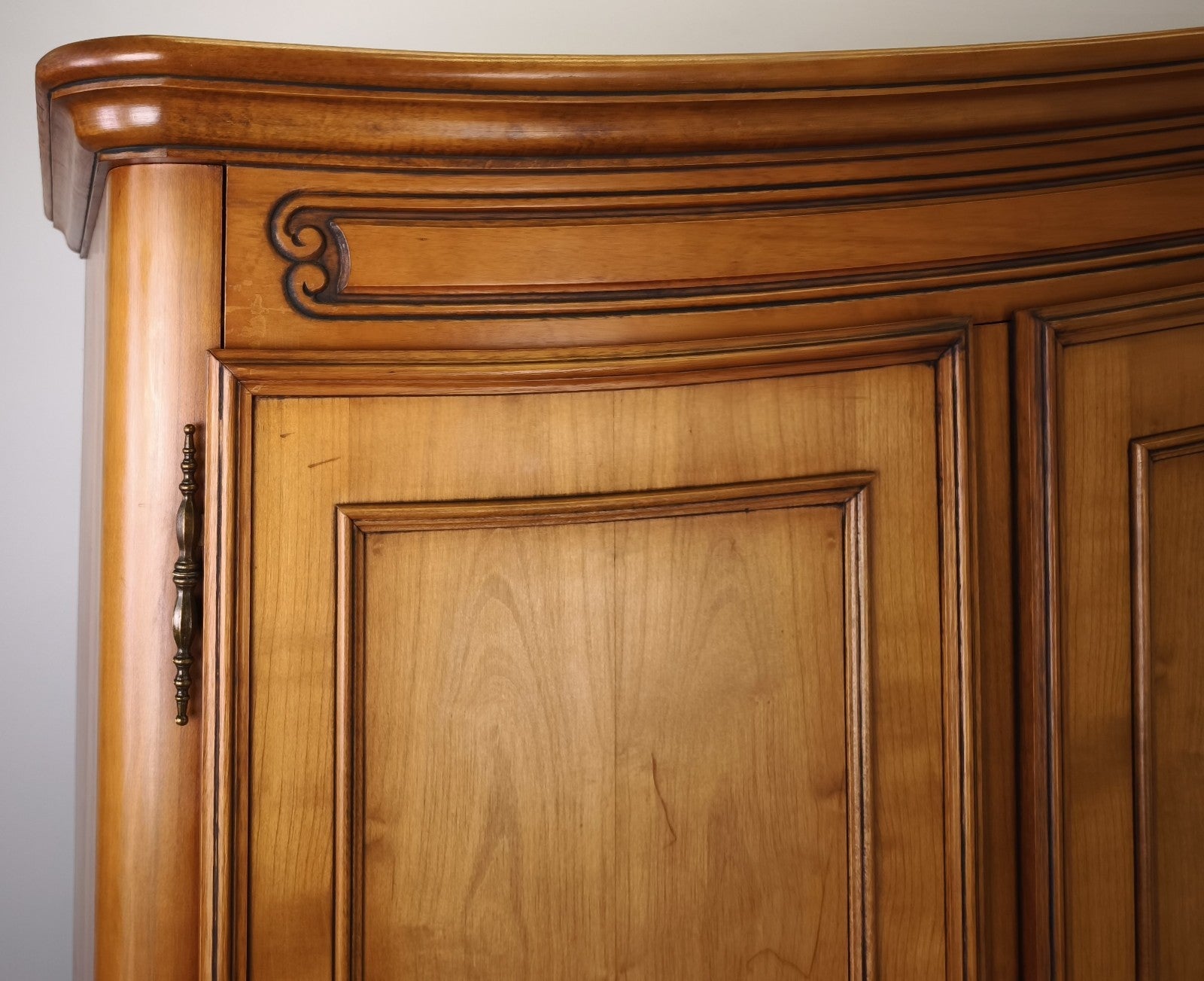 Wardrobe Vintage French Louis XVI Style Five Door Carved Armoire LOT 49909