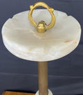 Ashtray Stand Vintage French Style Onyx Brass Floor Ashtray Stand LOT 48835