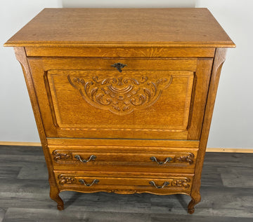 Cabinet Vintage French Louis XIV Style Drop Front Cupboard Sideboard LOT 26460