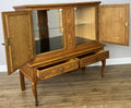Cabinet Vintage French Louis XVI Oak Display Buffet Carved Sideboard LOT 631612