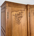 Wardrobe Vintage French Louis XVI Style Oak Four Door Carved Armoire LOT 63862