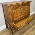 Cabinet Vintage French Louis XIV Oak Sideboard with Carved Cupboard LOT 624711