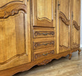 Wardrobe Vintage French Louis XVI Style Five Door Oak Carved Armoire LOT 61259
