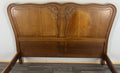 Bed Vintage French Louis XVI Double Bed Frame Oak Carved Headboard LOT 46066