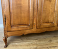 Wardrobe Vintage French Louis XVI Style Oak Four Door Carved Armoire LOT 6506