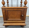 Bedside Table Antique French Walnut Marble Top Cabinet Nightstand LOT 44494