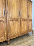 Wardrobe Vintage French Louis XVI Style Oak Four Door Carved Armoire LOT 60999