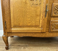 Cabinet Vintage French Louis XIV Oak Sideboard with Carved Cupboard LOT 62645