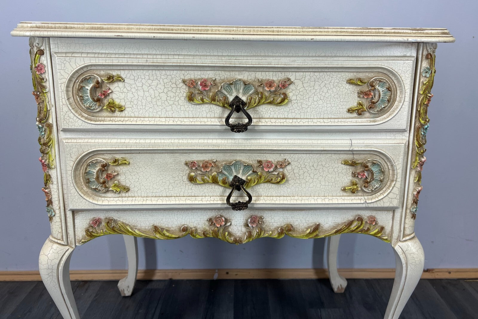 Chest of Drawers Vintage French Shabby Chic Louis XIV Sideboard Cabinet LOT 34672