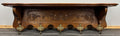 French Vintage Coat Rack Oak 5 Hooks Wall Shelf Carved Coat Hanger LOT 44353