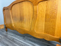 Bed Vintage French Louis XVI Double Bed Frame Oak Carved Headboard LOT 46149