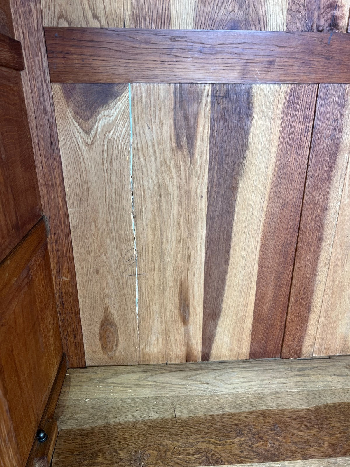 Wardrobe Antique French Two Door Oak Mirrored Carved Armoire Cabinet LOT 608217
