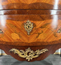 Chest of Drawers Vintage French Style Marble Top Walnut Cabinet LOT 47816