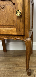 Pair of Bedside Tables Vintage French Louis Oak Nightstands Cabinets LOT 62978