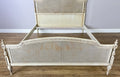 Bed Vintage French King Size Bed Frame Cane Panel Carved Headboard LOT 64102