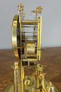 Clock Kern  Vintage Style Glass Dome Brass Anniversary Clock LOT 467610