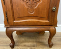 Pair of Bedside Tables Vintage French Louis Oak Nightstands Cabinets LOT 62195