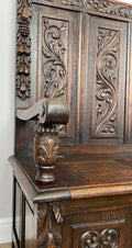 Monks Bench Antique French Style Oak Storage Hall Seat Coffee Bench LOT 629813