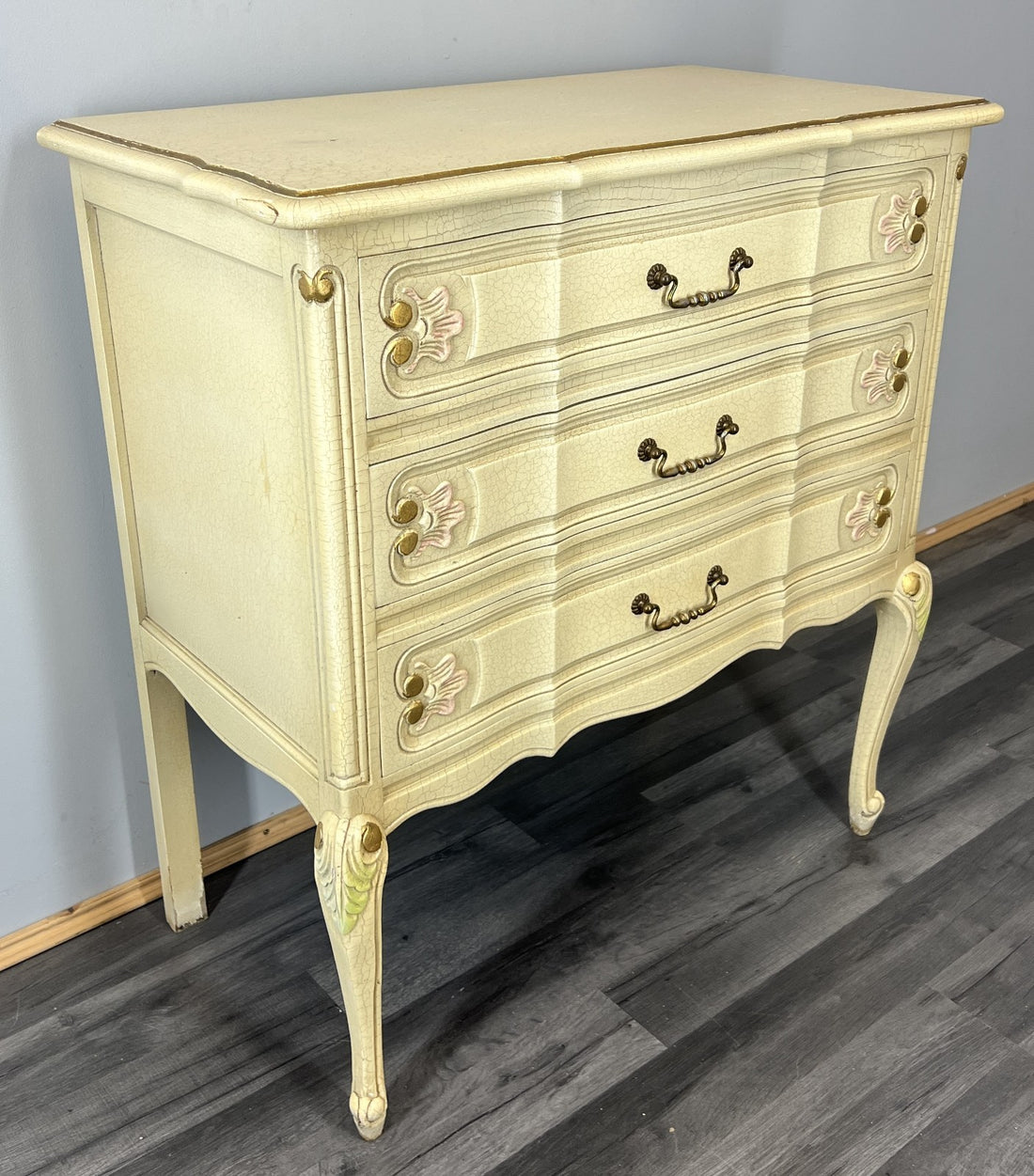 Chest of Drawers Vintage French Louis Shabby Chic 3 Drawers Cabinet LOT 44990