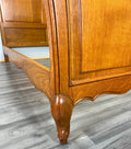 Bed Vintage French Louis XVI Oak Double Bed Frame Carved Headboard LOT 37916