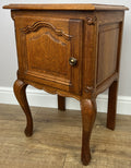 Pair of Bedside Tables Vintage French Louis Oak Nightstands Cabinets LOT 63073