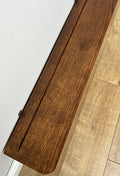 French Vintage Coat Rack Oak 4 Hooks Wall Shelf Carved Coat Hanger LOT 490710